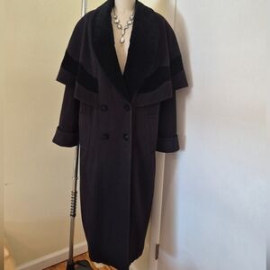 Elegant Black Cape Coat